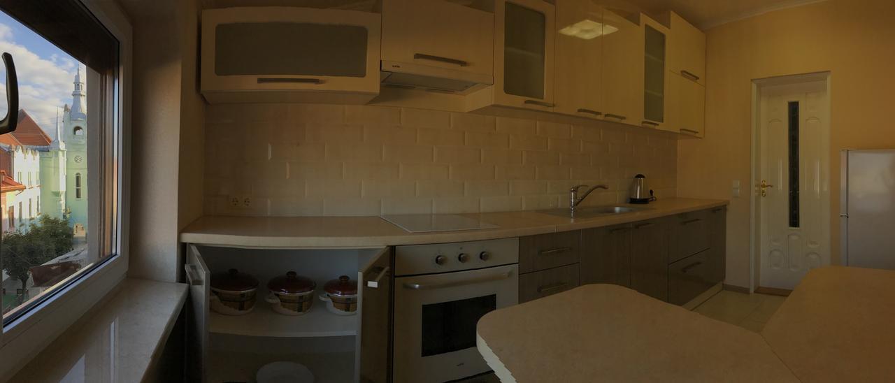 Panoramic View Top Floor Apartment In The City Center Moekatsjeve Buitenkant foto